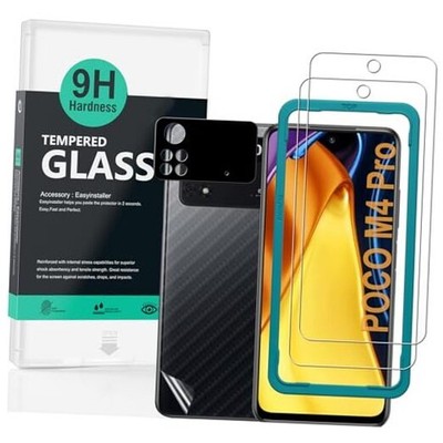  Screen Protector for Poco M4 Pro 4G 6.43'',with Metal Camera Lens Protector,no 