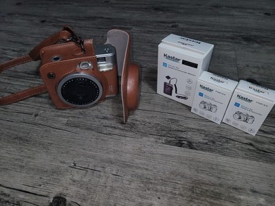 FUJIFILM Instant Camera INSTAX MINI 90 NEO CLASSIC w Brown Case, charger/battery