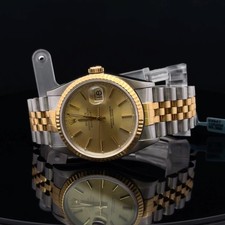 Rolex Datejust 36 Champagne Stick Dial on Jubilee 16233