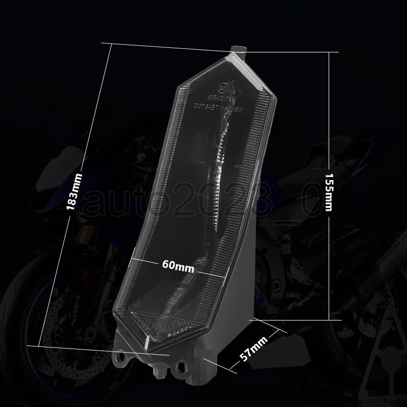 Señales de giro de freno de luz real/trasera LED para Yamaha YZF-R1 R1S YZF-R7 R6 2015-2024 Foto 4 de 4