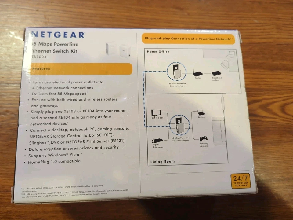 Netgear 85 Mbps Powerline Ethernet Switch Kit XEB1004-100NAS - Image 3 of 4