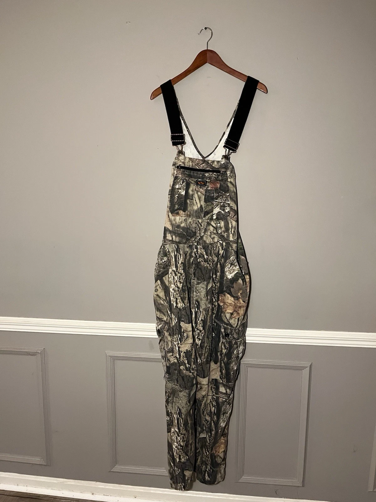2000s Walls Mossy Oak Camo Bib Overalls Men’s XL Hunting Workwear 28.5 Inseam