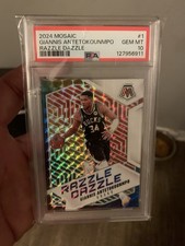 PSA 10!! 2024-25 Panini Mosaic Razzle Dazzle Giannis Antetokounmpo