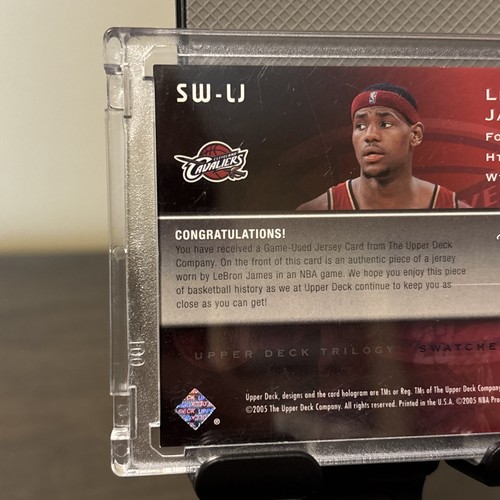 2005 Upper Deck Trilogy Swatches of Stardom LJ LeBron James Jersey /50 - Picture 6 of 8