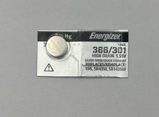 1 Energizer 386 SR43W Silver Oxide 1.55V High Drain Coin Cell Batteries