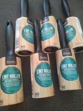 6 Essentials Lint Roller Dust Dandruff Hair Remover 60 Sheets/Roll. Lot of 6