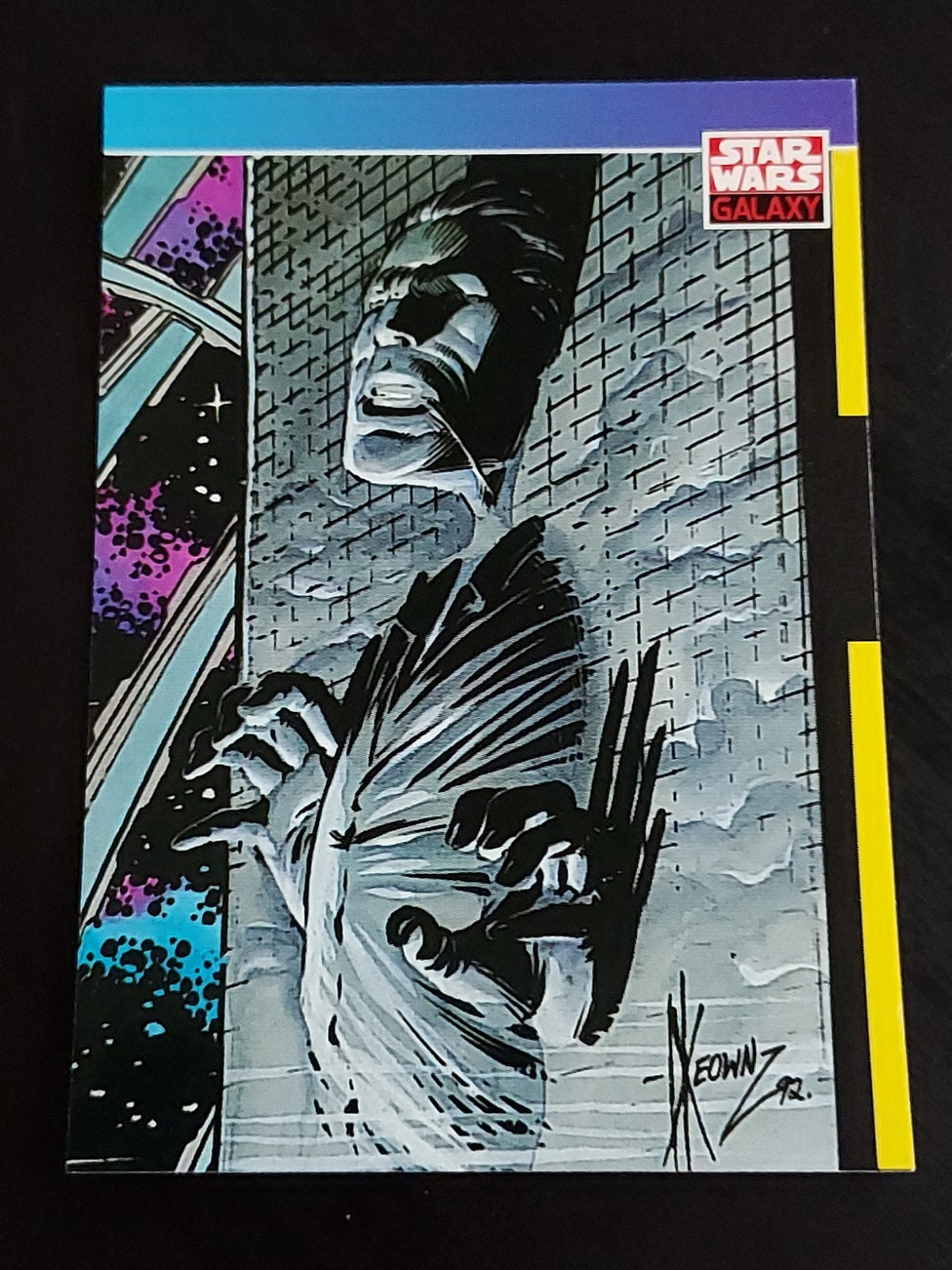 1993 Topps Star Wars Galaxy Han Solo Carbonite #102 Dale Keown
