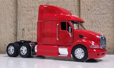 2017 New-Ray 1:32 Scale Long Haul Trucker Red Peterbilt 387 with