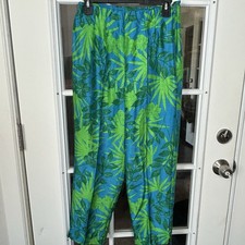 Vintage 80s 90s Tropical Palm Leaf Plant Crop...