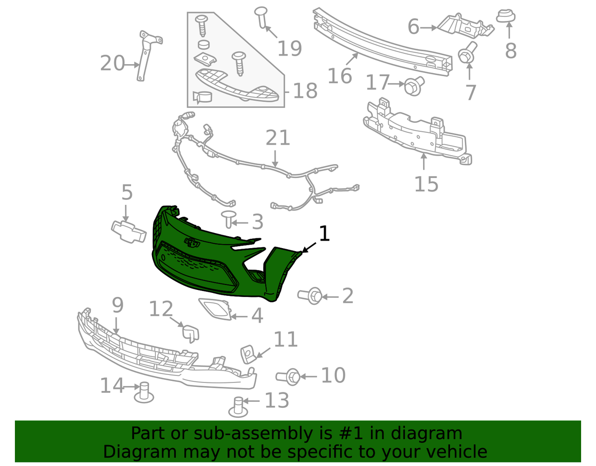 Genuine GM Bumper Cover 42795357 | eBay