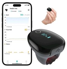 Fingertip Pulse Oximeter O2Ring Oxygen Monitor Heart Rate Continuous Recording
