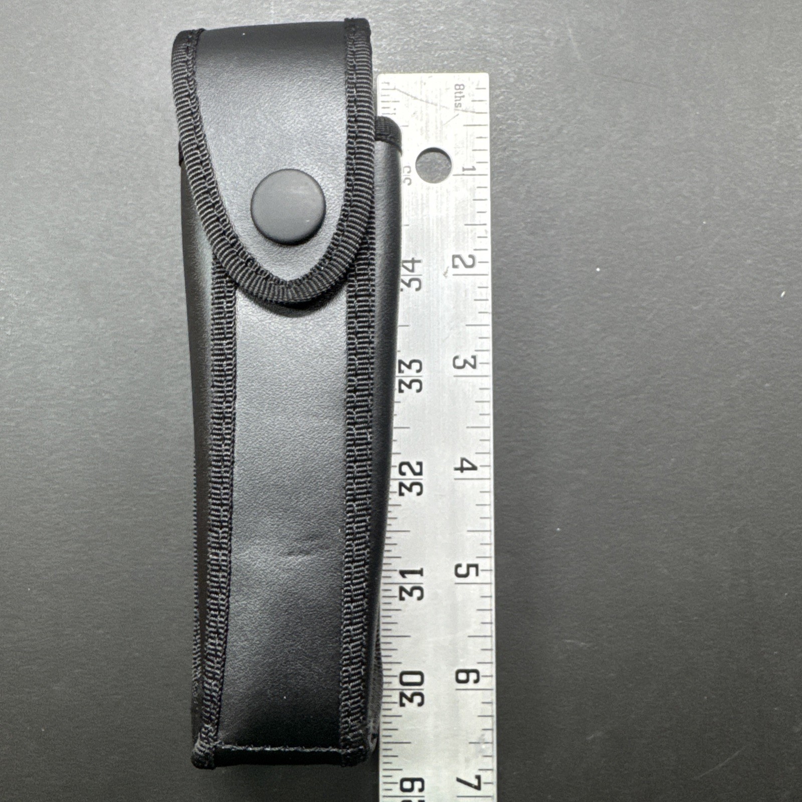 Sheaths Fits 5.5" Closed Folding Knives Black Leather And Nylon Construction