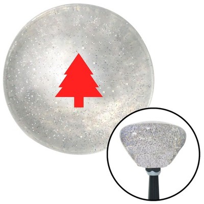 Red Pine Tree Clear Retro Metal Flake Shift Knob w/ M16x1.5 Insert Shifter Auto