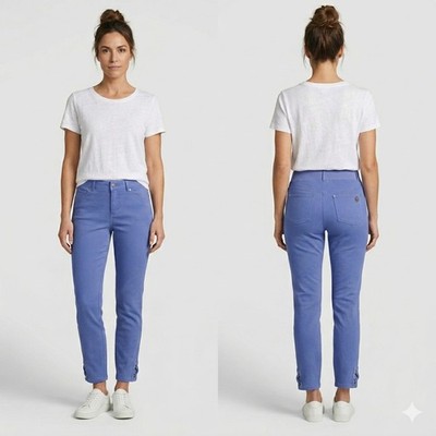 Michael Kors Pants 8 Royal Blue Ankle Lacing Detail Career Stretch Slim Leg