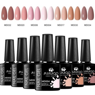 Nagelset Gel Lack 7tlg UV Maniküre Set Nail Art Design Deko Lang Haltbar  