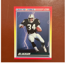 Score 1990 Ground Force Bo Jackson #330 Insert Oakland Raiders NFL Football