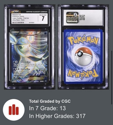 Glaceon EX (Full Art) 116/124 Fates Collide Holo for sale online