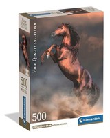 Clementoni -35595-Puzzel 500 Hqc Wilde Rode Hengst Compacte Doos