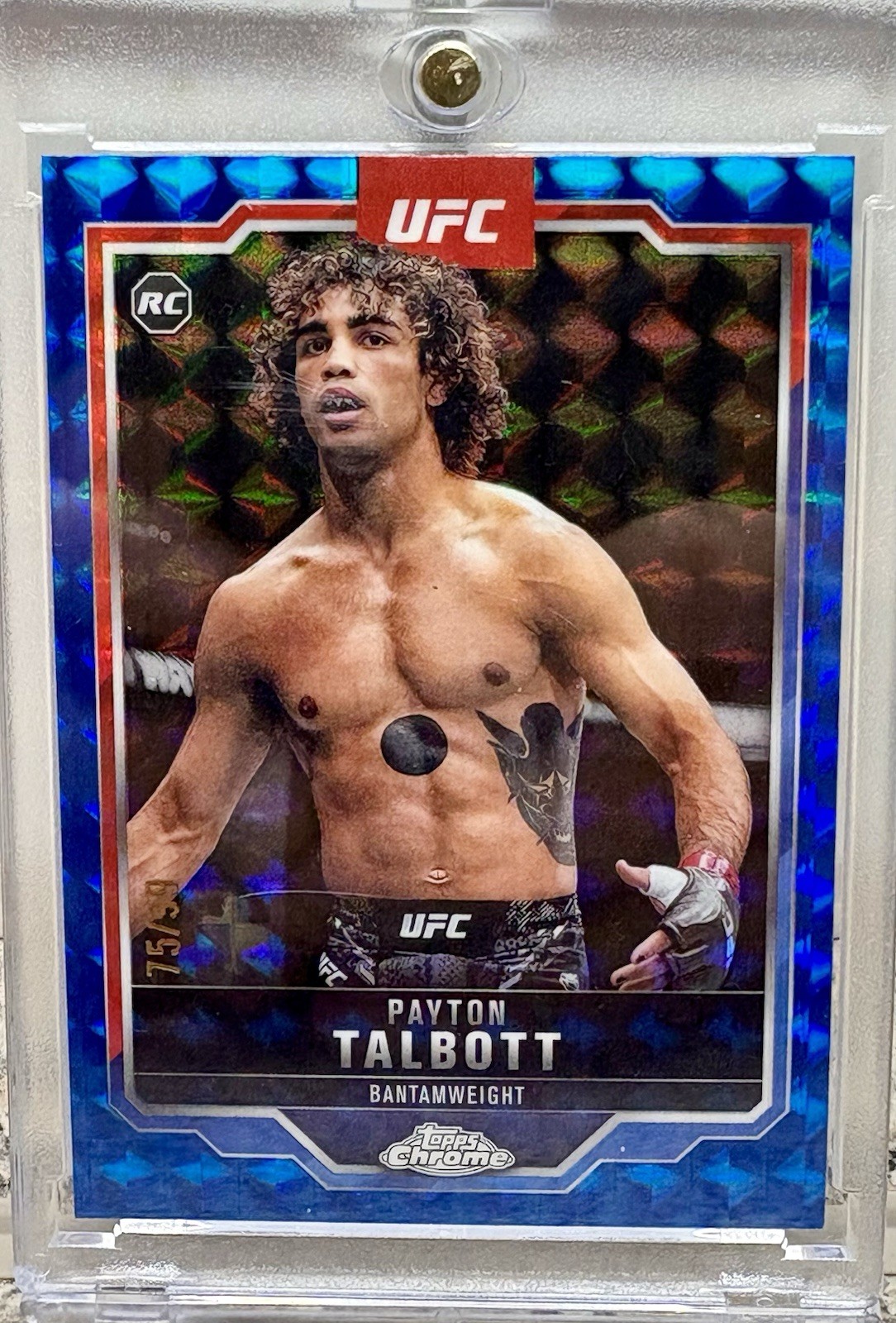 2025 Topps Chrome UFC - Payton Talbott #141 Blue Geometric Refractor /99 (RC)