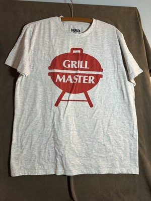 Grill Master Chef Father Dad T-Shirt Size XL Gray Cooking Food