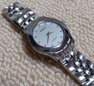 RADO DiaStar 153.0441.3 White Dial Quartz Woman Watch Round Used Working #93