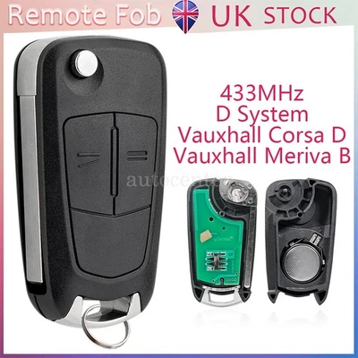for 2010 2011 2012 2013 2014 Vauxhall Opel Corsa D Meriva B Remote Key Fob 2Btn