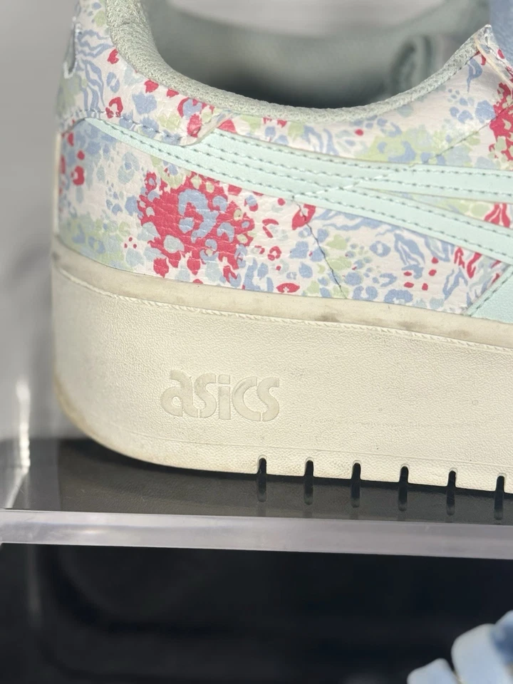 Zapatillas de plataforma ASICS con estampado floral azul claro rosa para mujer talla 10,5 Foto 3 de 4