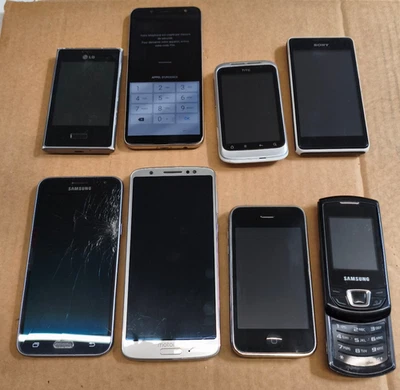 LOT de 8 x telephones / Smartphones HS ou avec defauts - Photo 1/2