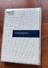 2   SHERIDAN European "Arc" pillowcases Pillowshams  White NWT.RRP£70