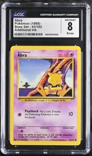 CGC 8 Pokemon Base Set Abra 43/102 - Jet Plane Error NM/MINT
