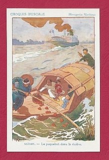 00 GERVESE SAIGON Paquebot dans la rivière