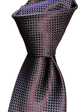  270 NWT TOM FORD Berry Red raised dots men's 3.6  woven silk neck Tie ITALY