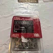 Everbilt 1 in. Zinc-Plated Steel S-Hook (100-Piece per Pack)