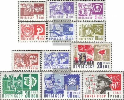 Prophila Collection Briefmarken – Sowjetunion 1966 „Sowjetische Wissenschaftler“ (komplette Ausgabe)