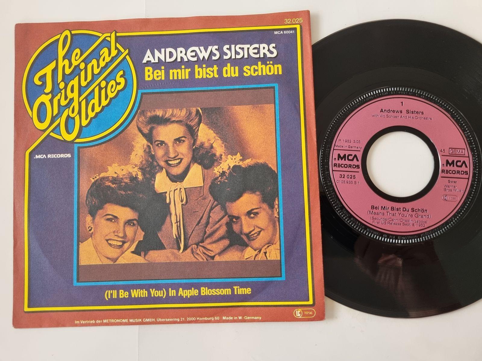 7"" Single Andrews Sisters - Bei mir bist du schön/ In apple blossom time Vinyl G