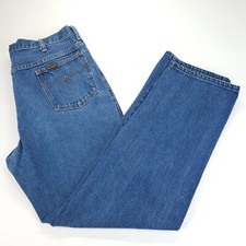 Vintage Wrangler Jeans Men 38 Med Meas 34x31 Straight Leg 84418KB Made in USA