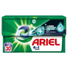 Pack 30 Pods ARIEL Allin1 + LENOR Unstoppables Aérien Capsules de Lessive Lavage