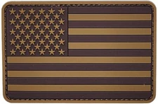 USA American Flag Morale Patch [3.0 X 2.0 - PVC Rubber- UF8]