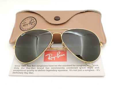 Vintage Rayban AVIATOR Sunglasses Gold Frames PILOT Aviators 62mm s-l400.jpg main image 3