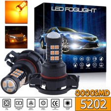 2x 30-3030smd 5202 H16 Super Bright Amber Yellow Led Drl Driving Fog Light Bulbs