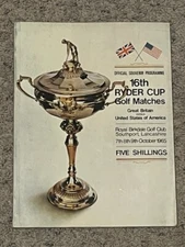 1965 Ryder Cup Program & 1st Day Draw Sheet