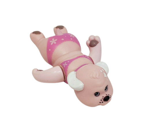 VINTAGE 1995 HASBRO MY TINY PUPPY SURPRISE BATHTIME PINK SWIMMING BABY  PUPPY DOG