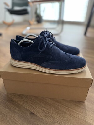 Cole Haan Lunargrand Wingtip ''Blue Suede'' - US 12 UK 11 EU 45 - Oxford