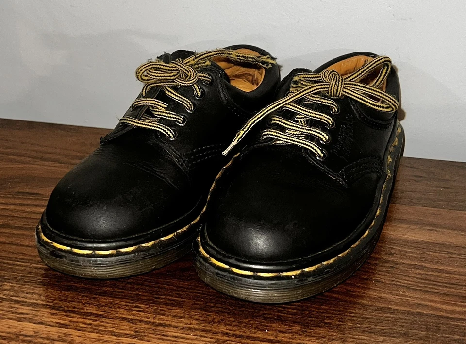 Vintage Dr. Martens Kids Shoes US 12 9496 Black Leather Oxfords Doc - Image 4 of 4