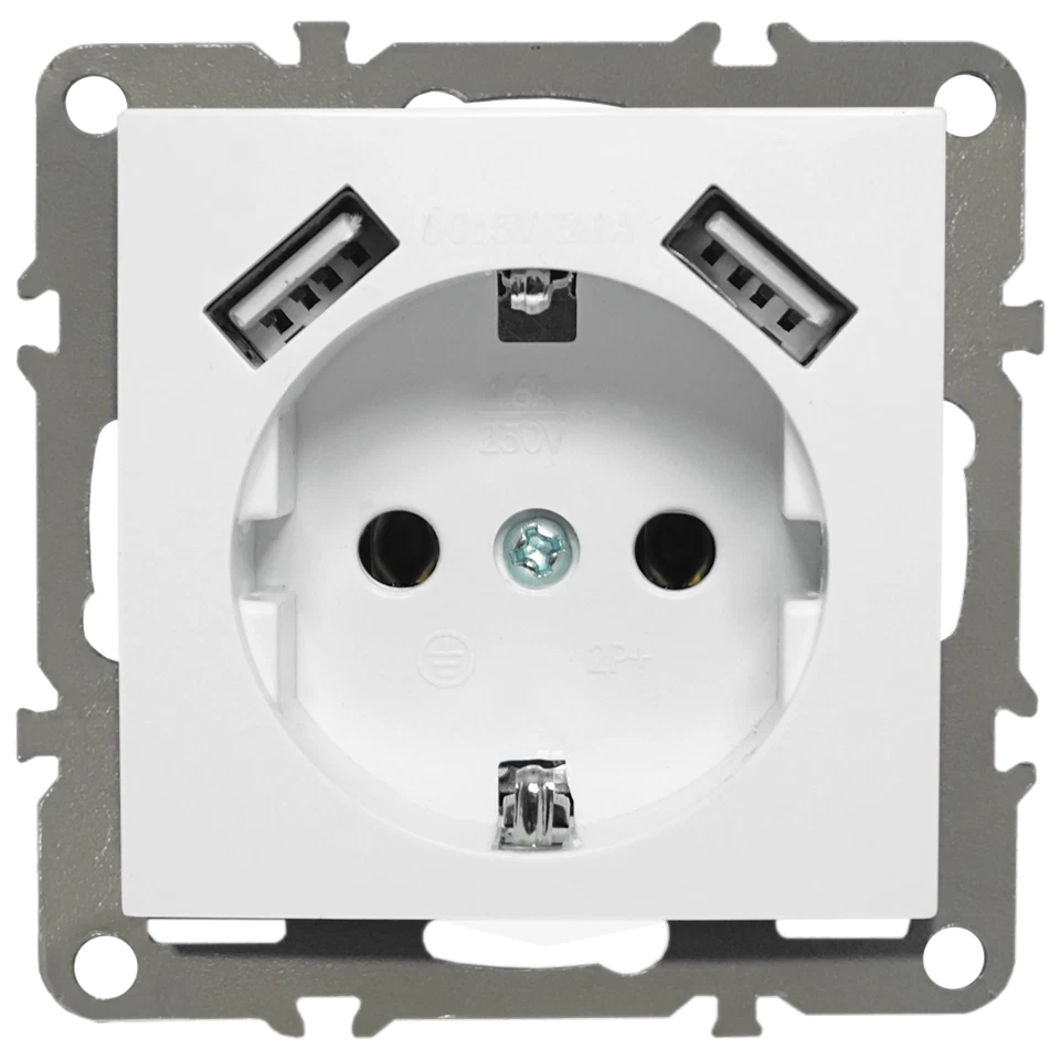 Steckdose Wandsteckdose Wandschalter Schalter Taster Wechselschalter Rahmen USBC - Bild 4 von 4