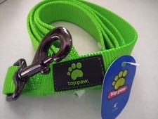 New 4' Top Paw Dog Leash Lime Green Heavy Duty Nylon 1" Wide