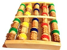 Wooden Foot Massager Roller - Plantar Fasciitis Relief Reflexology Tool
