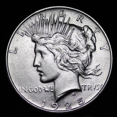 AU / UNC 1925 PEACE SILVER DOLLAR LOWEST PRICES ON THE BAY