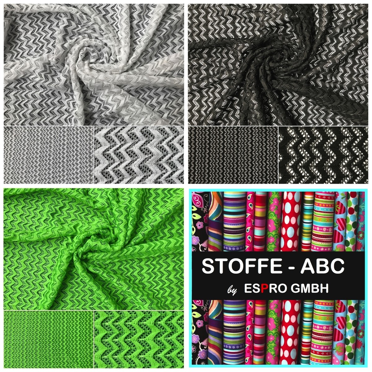 Stoffe Spitze Spitzenstoff Meterware Bekleidungsstoffe Deko Stoff