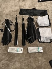 neewer softbox lighting kit, black, 85W 5500k E27 CFL white light